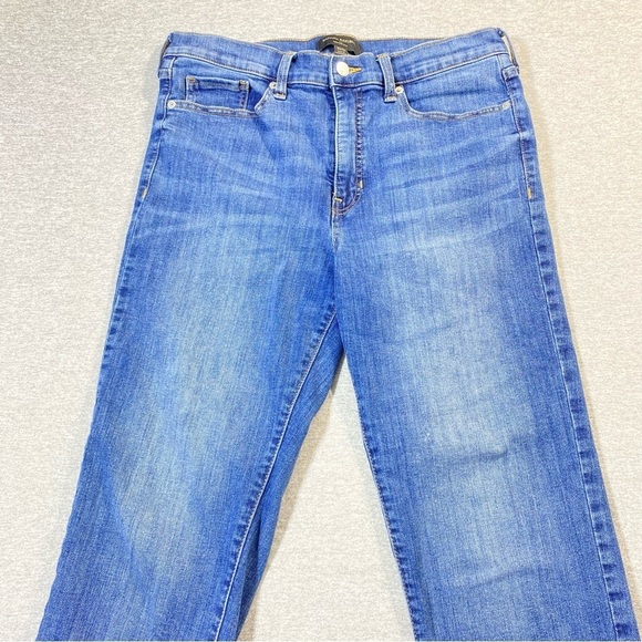 Banana Republic Jeans Women 12 Blue High Rise Slim Raw Hem Cropped Casual Denim - Picture 2 of 13